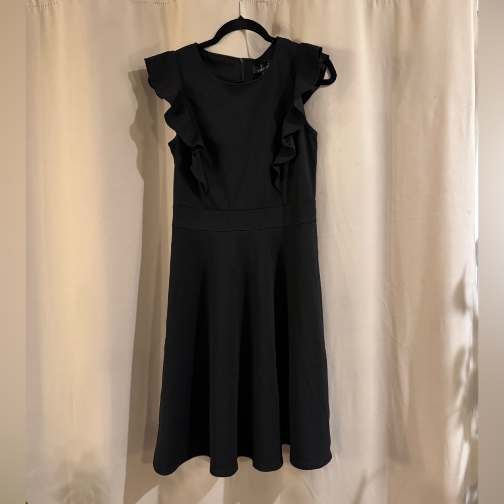Women’s NWT Yathon Black Ruffle Dress